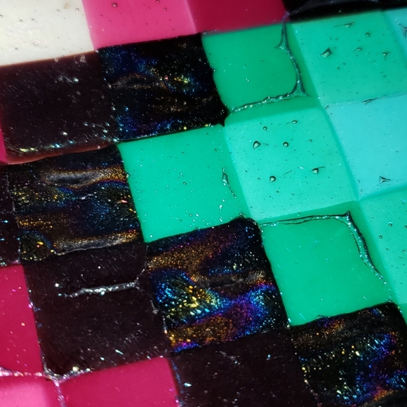 Fused Glass Squares Decorative Plate Platter from Seattle Washington Art Gallery - Picture 6 of 14